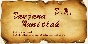 Damjana Munitlak vizit kartica